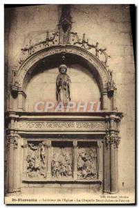 Old Postcard Saint Florentin Interior of & # 39eglise The chapel Saint Julien...