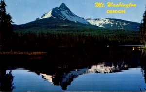 Oregon Mount Washington At Dawn As Seen From Big Lake 1966