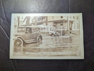 Mint 1927 USA Car PPC Postcard Harrison St NH Flooding Automobile