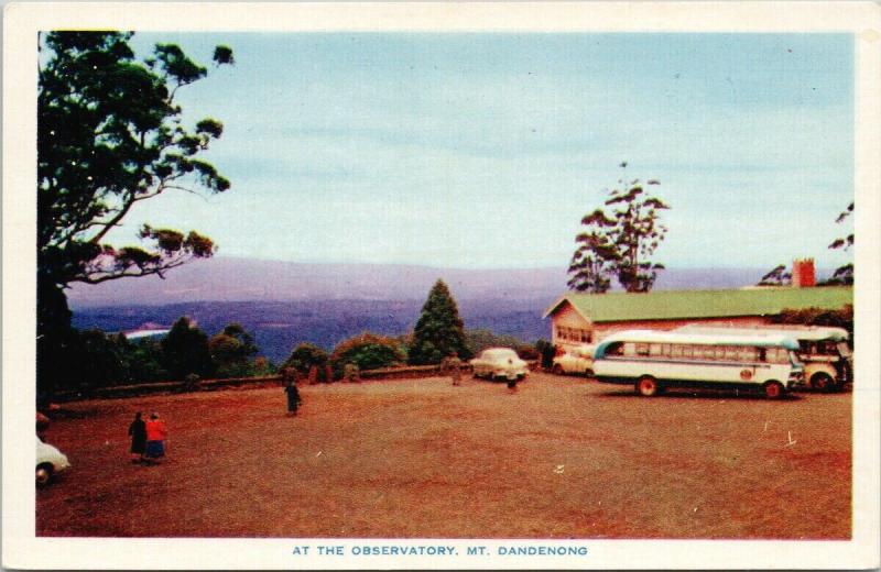 At The Observatory Mt. Dandenong Victoria Australia Old Bus Unused Postcard F9