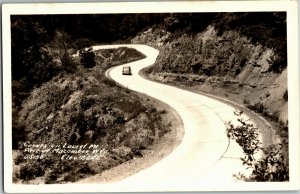 RPPC Curves on Laurel Mt. West of Macomber WV Vintage Postcard U39