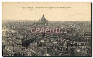 Old Postcard From Paris Quarter & # 39opera And St. Augustine