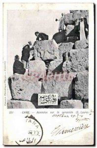 Postcard Ancient Egypt Egypt Cairo Ascension on the pyramid
