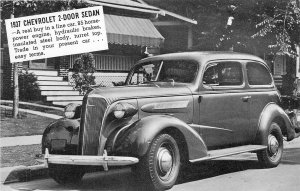 1937 Cut Bank Montana Chevrolet Auto advertising occupation Postcard 25-11554