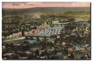 Postcard Liege Old Panorama