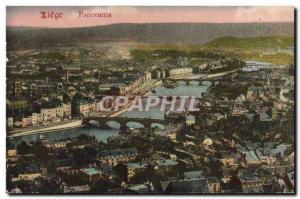 Postcard Liege Old Panorama