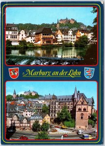 CONTINENTAL SIZE POSTCARD SIGHTS SCENES & CULTURE OF MARBURG GERMANY #1y47