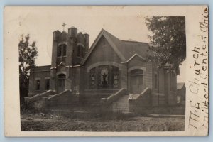 1907 M E Methodist Church Milford Center Ohio OH RPPC Photo Antique Postcard