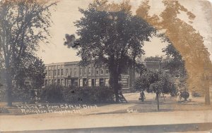 J83/ Arlington Heights Illinois RPPC Postcard c1910 South C&N Railroad Depot 37