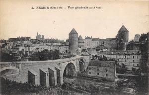 Panorama Semur en Auxois Cote d'Or France 1919 postcard