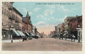 MICHIGAN CITY , Indiana , 1921 ; Franklin Street looking South