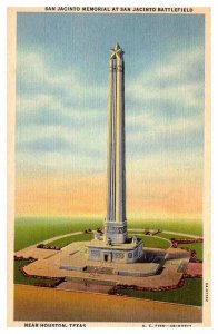 Postcard MONUMENT SCENE Houston Texas TX AR9404