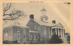 Dover MA Town Hall Postcard