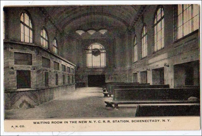 NY - Schenectady. New York Central RR Station Waiting Room