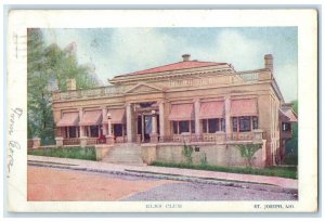 1908 Elks Club Exterior Building St. Joseph Missouri MO Vintage Antique Postcard