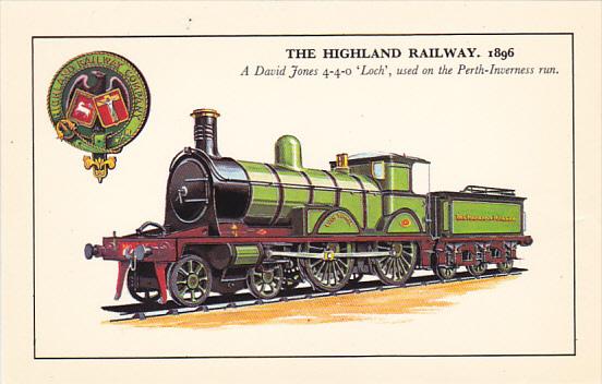 England Highland Railway 1896 David Jones Locomotive 4-4-0 Loch