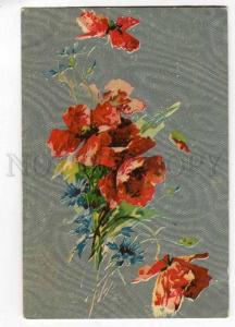 256976 C. KLEIN Bouquet POPPY Flowers Vintage A.G.M. Silver PC