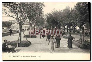 Old Postcard Royan Boulevard Botton