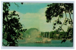 Vintage Orlando Flordia Centennial Fountain Lake Eola Postcard P114E