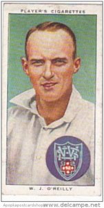 Player Cigarette Card Cricketers 1938 No 46 W J O'Reilly Australia