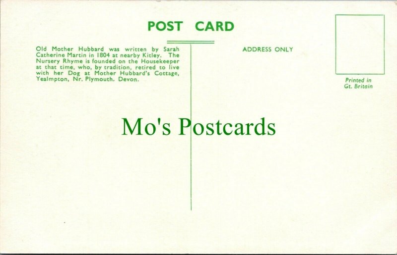 Devon Postcard - Old Mother Hubbard's Cottage, Yealmpton   RS28540