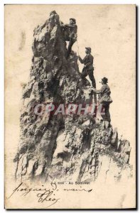 Old Postcard Climbing the summit