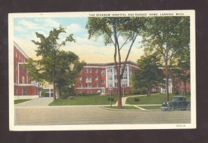 LANSING MICHIGAN THE SPARROW HOSPITAL AND NURSES HOME VINTAGE POSTCARD