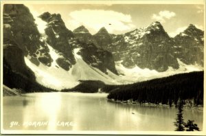 RPPC Moraine Lake Banff National Park Alberta Canada Real Photo Postcard