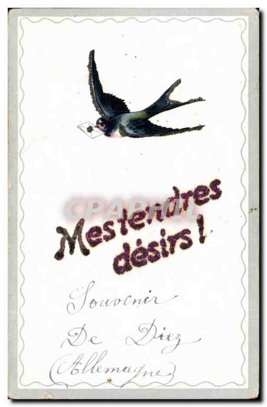 Old Postcard Swallow Fancy