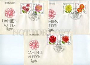 417296 EAST GERMANY GDR 1979 First Day covers Flowers dahlias