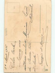 Very Old Foreign Postcard BEAUTIFUL FLOWERS SCENE AA4753