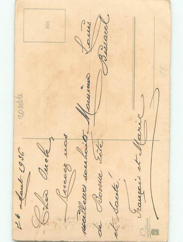 Very Old Foreign Postcard BEAUTIFUL FLOWERS SCENE AA4753