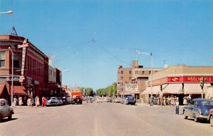 Main Street looking north Williston, North Dakota, USA Drug Store Unused 