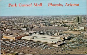 Park Central Mall Phoenix Arizona AZ Birdseye Executive Towers Postcard H28