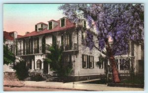 CHARLESTON, SC ~ Handcolored McCRADY HOUSE South Battery Street Postcard