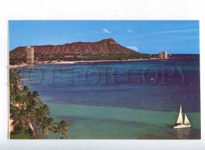 204354 ALOHA from HAWAII Diamond Head old postcard