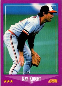 1988 Score Baseball Card Ray Knight Baltimore Orioles sk3149