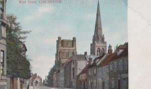 West Street Chichester Sussex Antique Postcard