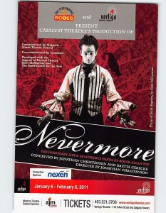 Postcard Nevermore, Vertigo Theatre, Calgary, Canada