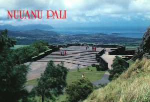 Vintage Postcard Nuuanu Pali Lookout Windward Side of Oahu Honolulu Hawaii