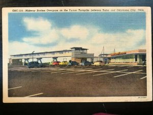Vintage Postcard 1953 Midway Station Turner Turnpike Tulsa Oklahoma Cty Oklahoma
