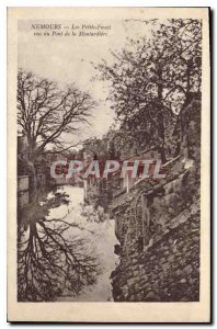 Postcard Old Nemours Les Petits Fosses seen from the bridge Moutardiere