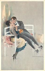 Artist impression Crotta C-1910 Romantic Lovers postcard 7678