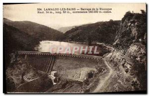 Old Postcard Electricite Lamalou Baths Dam Biconque