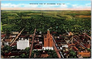 Birds Eye View Of Rochester Minnesota MN Buildings Grounds Postcard