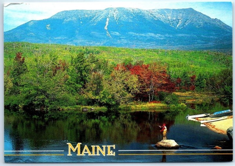 Postcard - Fly fishing on the West Branch of the Penobscot River - Maine