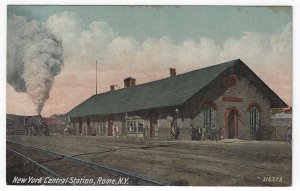 Rome, New York, Vintage Postcard View of The New York Central Station 