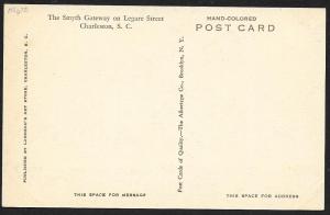 Smyth Gateway Legare Street Charleston S Carolina Unused c1920s H-P