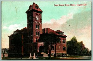 Lane County Courthouse Eugene Oregon OR 1910 DB Postcard H8