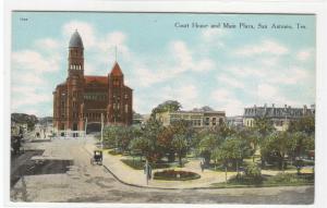 Court House Main Plaza San Antonio Texas 1910s postcard